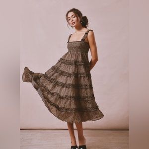 Sister Jane Lisette Leopard Print Midi Dress